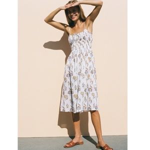 NWT Ciao Lucia Gabriela Meadow Dress Womens Small White Sleeveless Bird Print S